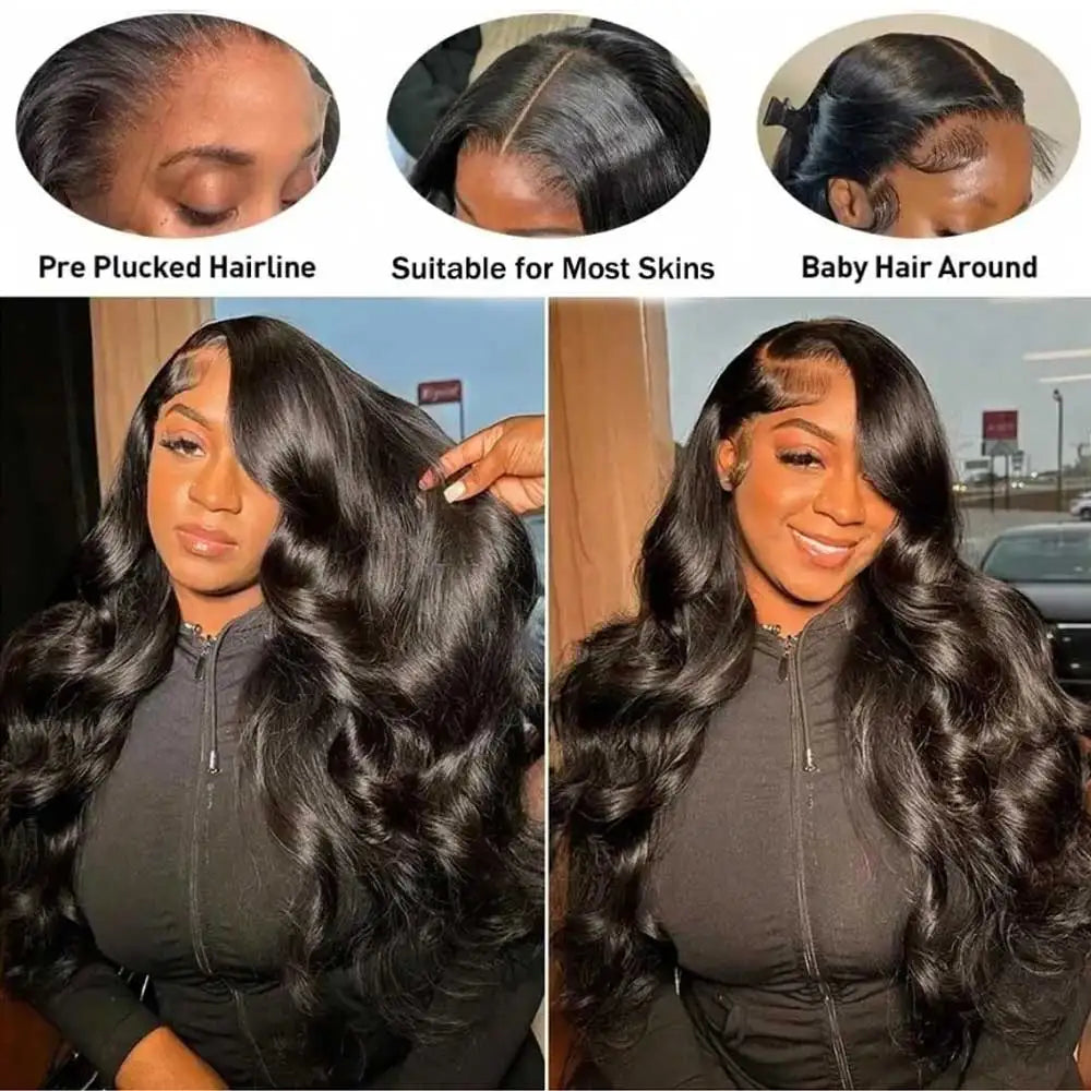 40 42 Inch 250% Wear And Go Glueless Wigs Body Wave Human Hair Wigs 13x4 13X6 Wet and Wavy HD Lace Frontal Wigs For Women