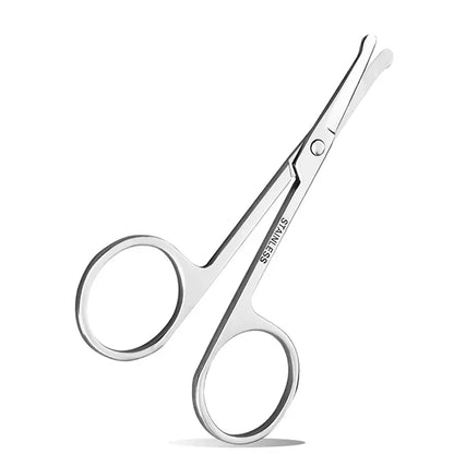1PCS Eyebrow Trimmer Scissor New Stainless Steel Eyebrow Scissors with Comb,Portable Non Slip Professional Eyebrow Trimmer