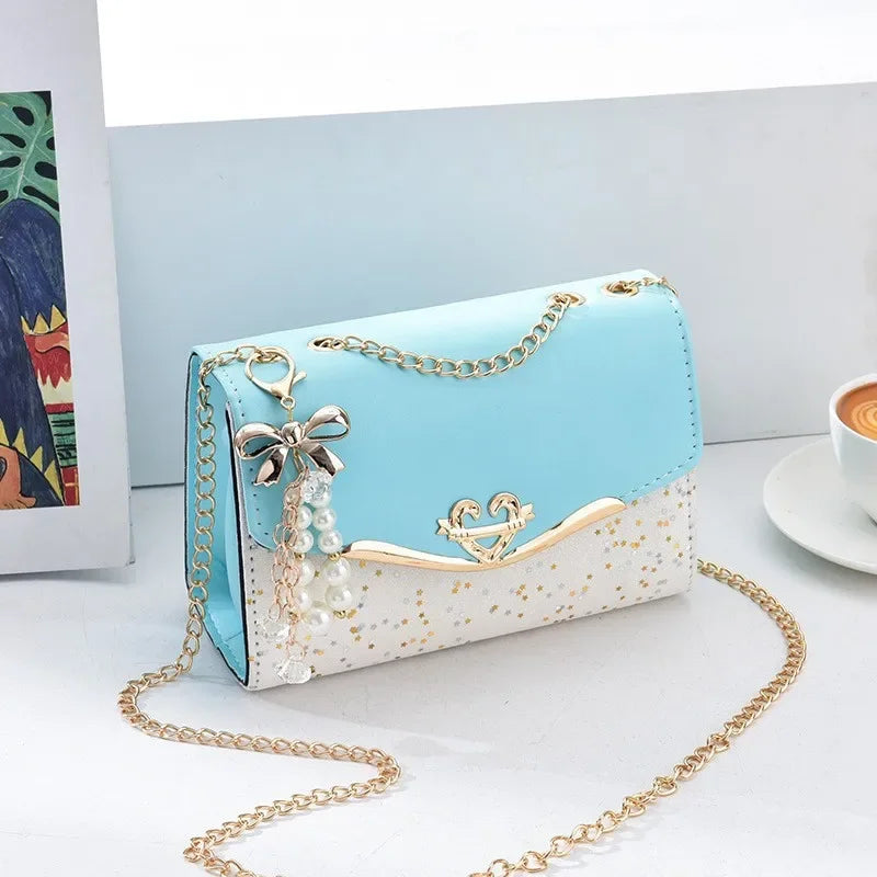 Crossbody women's bag with pendant chain Korean version ins fashion and versatile premium shoulder bag