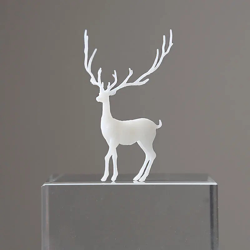 JCD Mini Elk Deer Resin Filled Model Epoxy Animal Mold 3D Miniature Landscape Accessories for Diy Crafts Jewelry Making