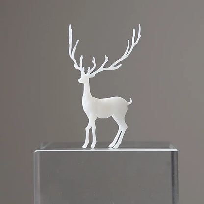 JCD Mini Elk Deer Resin Filled Model Epoxy Animal Mold 3D Miniature Landscape Accessories for Diy Crafts Jewelry Making