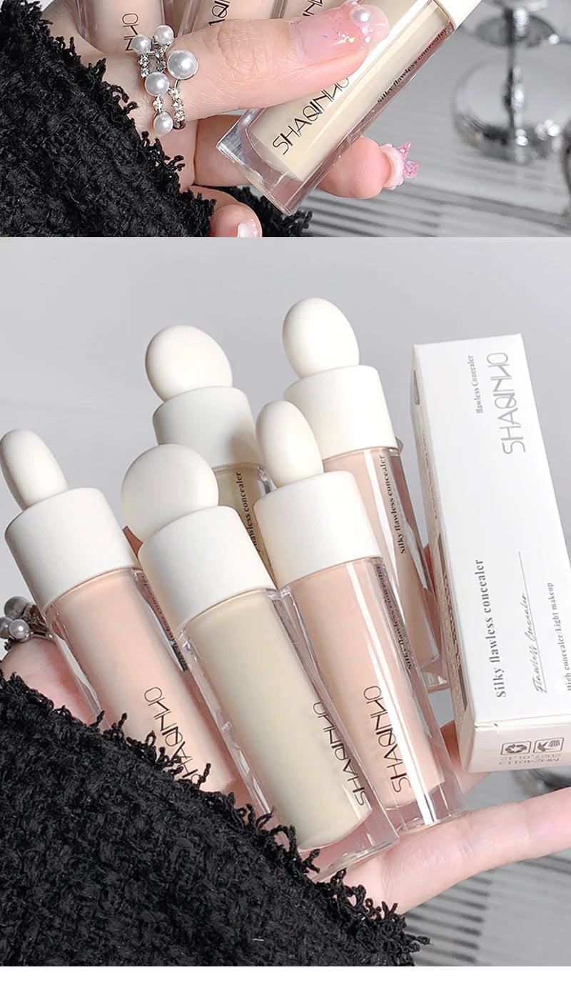 SHAQINUO Flawless Hydrating Concealer - Brightens Dark Circles & Smooths Tear Troughs | Long-lasting Formula, Non-cakey Finish