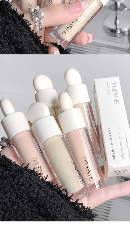SHAQINUO Flawless Hydrating Concealer - Brightens Dark Circles & Smooths Tear Troughs | Long-lasting Formula, Non-cakey Finish