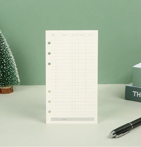 45 Sheets A5 A6 A7 Loose Leaf Notebook Refill Spiral Binder Inner Page Line Blank craft  Grid Inside Paper Stationery