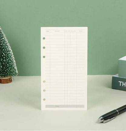 45 Sheets A5 A6 A7 Loose Leaf Notebook Refill Spiral Binder Inner Page Line Blank craft  Grid Inside Paper Stationery