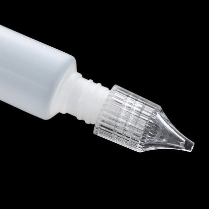 5Pcs/set 15ml/30ml White Plastic Glue Applicator Needle Squeeze Bottles For Paper Quilling DIY Craft Supplies