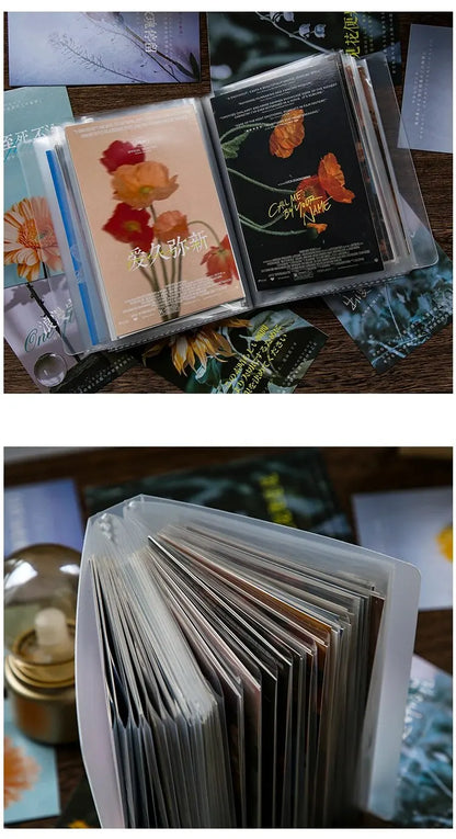 40pcs/book A6 Storage Booklet Simple Large-Capacity Waterproof Photo Storage Book High Quality PP Material