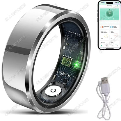 2026 Smart Ring Blood Pressure Heart Rate Sleep Monitoring Smartring IP68 & 5ATM Waterproof Multi-sport Smartring Man Women R11C