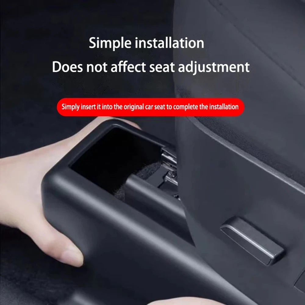 For Tesla Model Y Juniper 2025 2026 Under Seat Corner Guard Seat Slide Rail Protector Cover Anti-Kick Decor Flocking Accessories