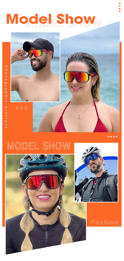 SCVCN Polarized Sunglasses for Men Cycling Bicycle Road Mountain Bike Glasses Driving Women Casual Sports Hiking Glasses UV400