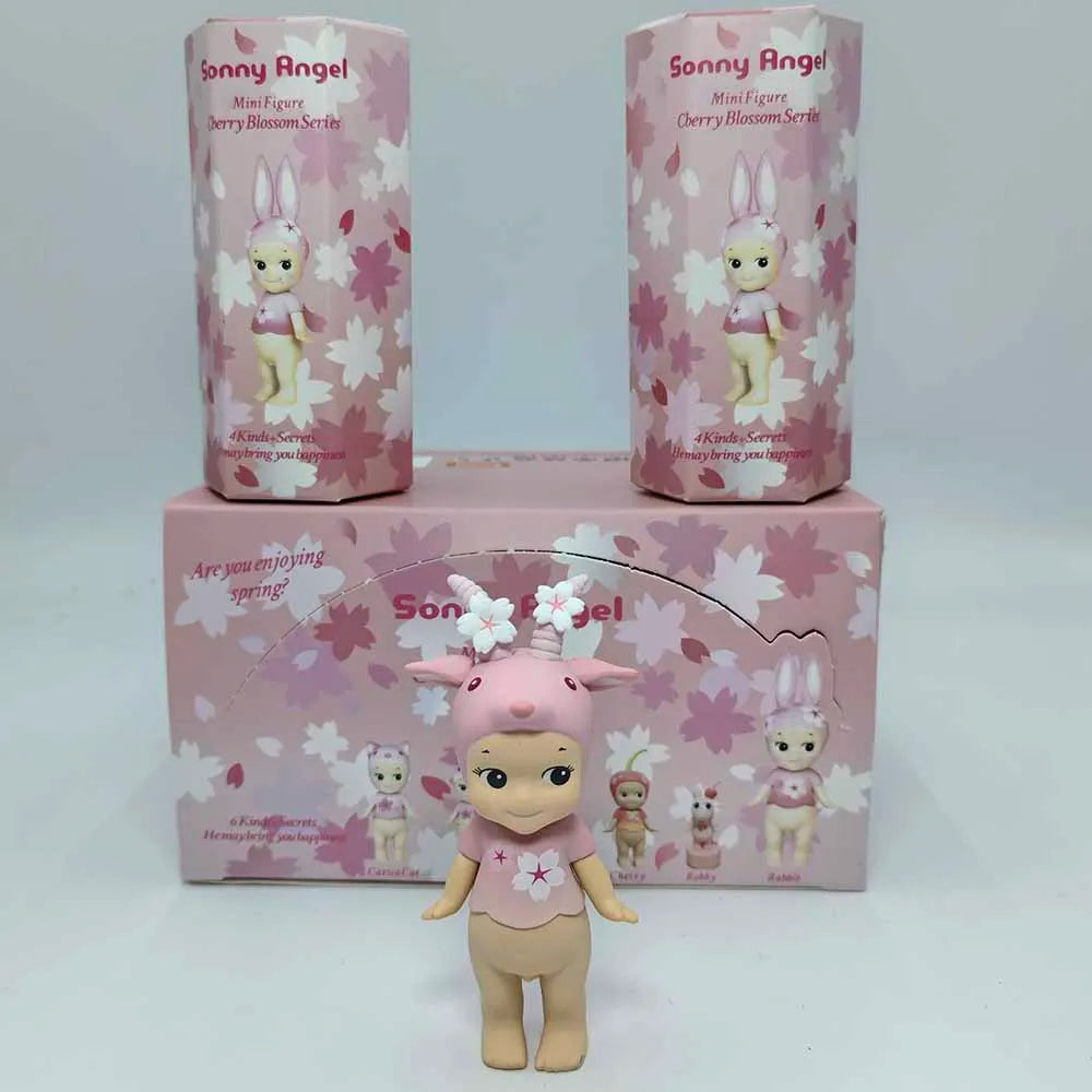 Sonny Angel Pink Cherry Blossom Series Blind Box Toys Mystery Box Kawaii Lucky Cute Doll Decoration Collect Model Couple Gifts