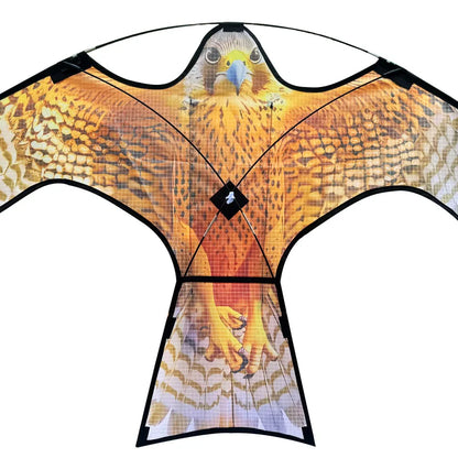 Outdoor Toys 47 Inch  Yellow Bird Scaring Eagle Kite Without Rod Good Flying For Garden/Orchard/ Farm