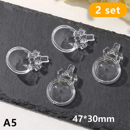 2pcs Pet Hair Keepsake Box Transparent Dog Cat Fur Storage Box For DIY Memorial Decoration Gift For Pet Lovers Display Souvenir