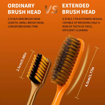 6 high-grade orange light luxury toothbrush deep cleaning oral care soft hair teeth cleaning tools for adult daily life home too