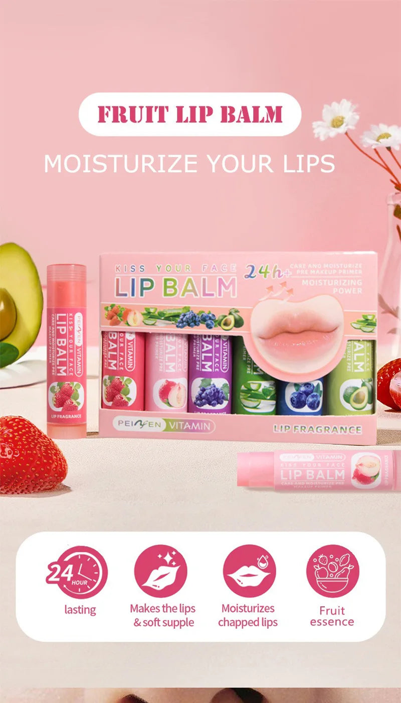 Pennyfun Fruit-Flavored Lip Balm Set: Ultra-Hydrating and Moisturizing Formula - Best-Selling Lip Treatment with a Variety