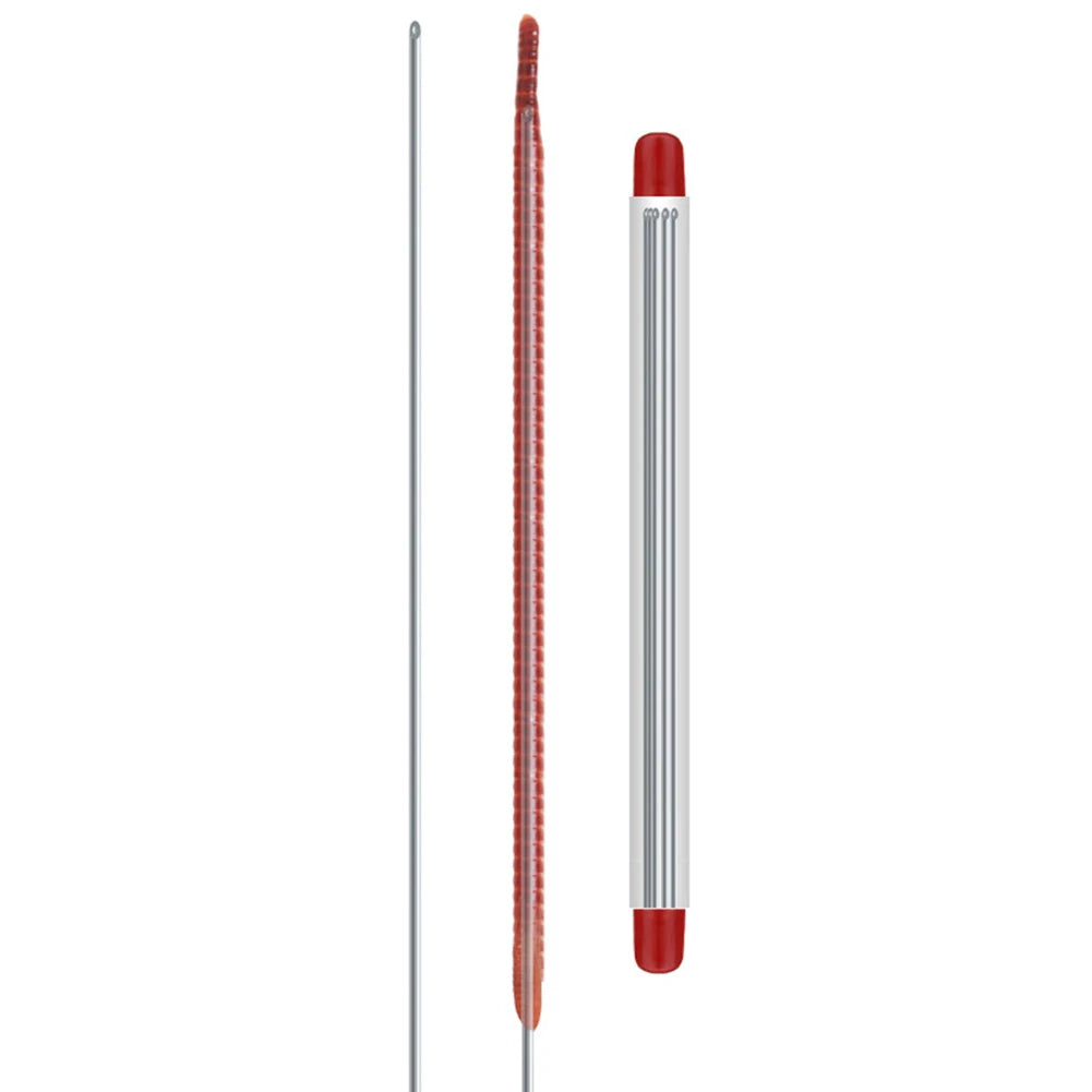 5-20Pcs Earthworm Hooking Needle Stainless Steel Earthworm Gas Needle Portable Hollow Fishing Worm Penetrating Driller Fish Tool