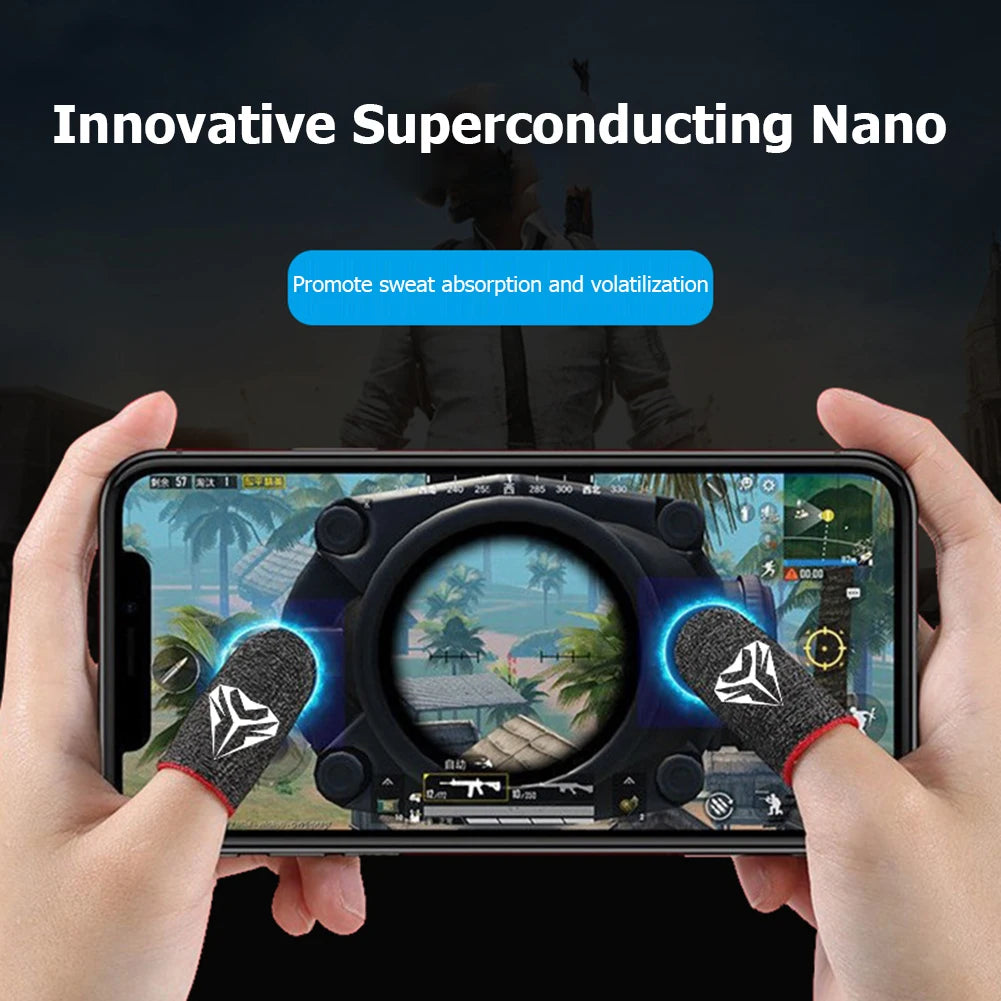 1-10 Pairs Thumb Gloves Touch Screen Finger Cots Sweatproof for PUBG Mobile Game Accessories