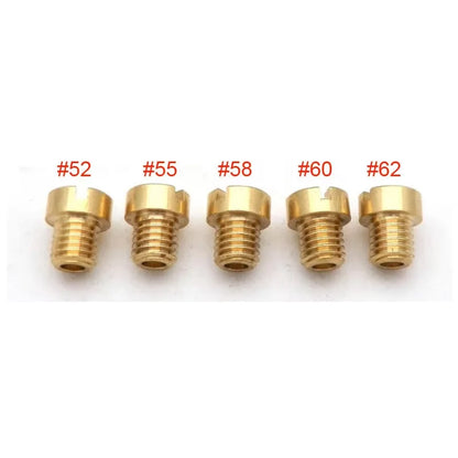 20/10/5pcs 5mm Main Jet M5 Jets for Dellorto Carburetor SHA PHBG NC T5 JNC Tomos A35 Targa LX Sprint Size from 40 to 188