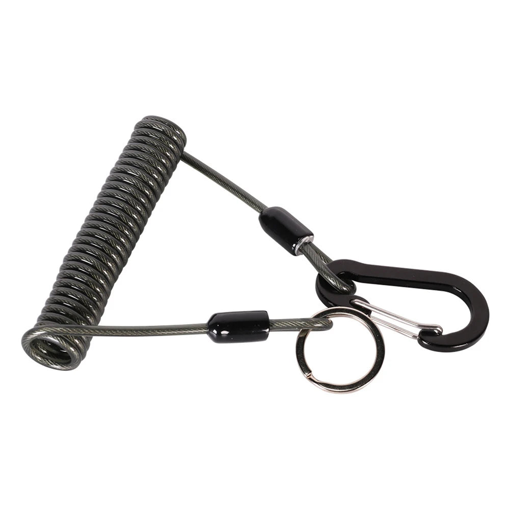 Fishing Missed Rope Anti-lost Spiral Spring Lure Pliers Lanyard Wire Spring Rope Prevent Rod Drop Lose Tool