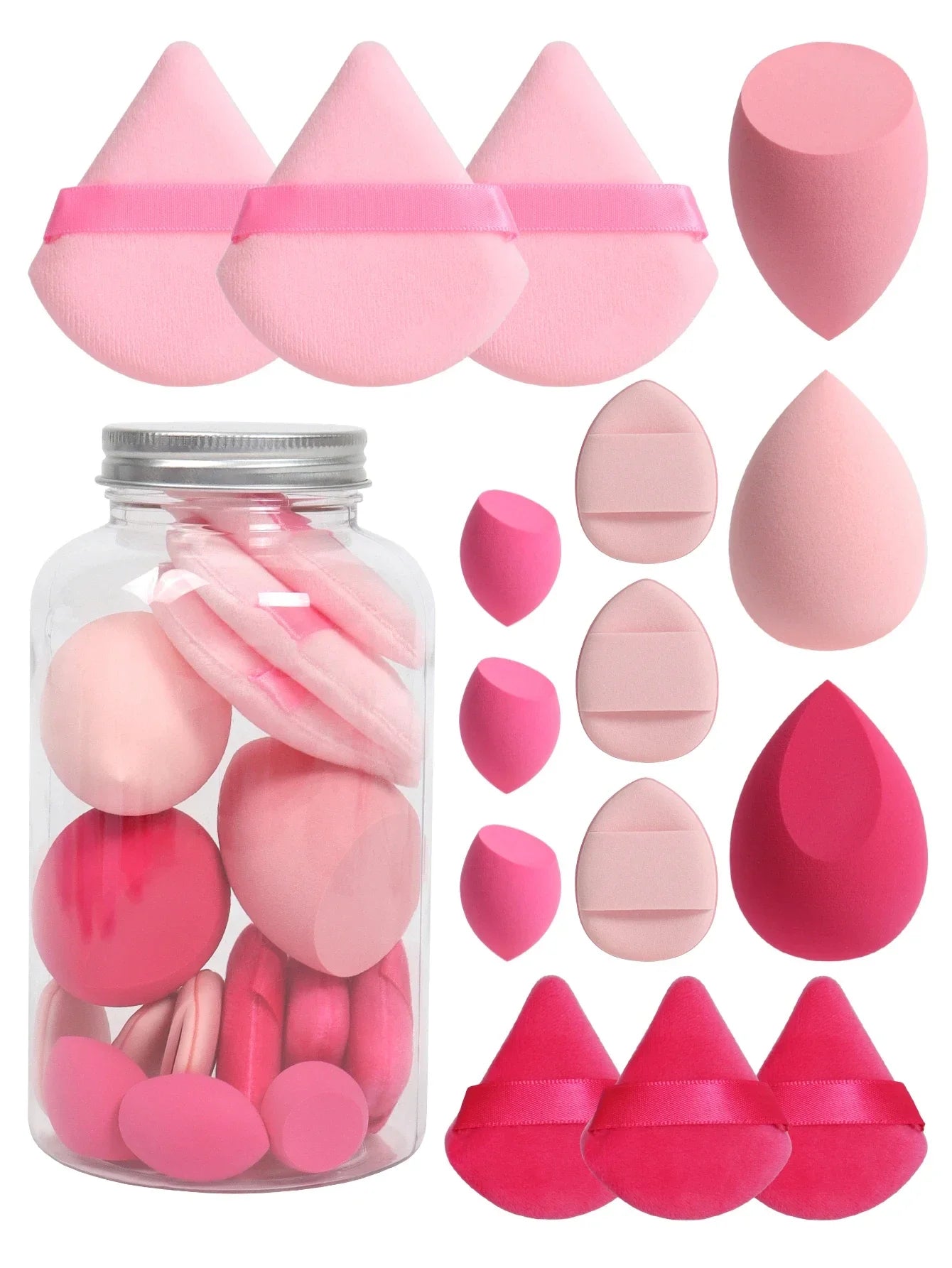 12pcs/15pcs Makeup Sponge Beauty Egg Cosmetic Blender Super Soft Foundation Sponges Powder Puffs Women Make Up Tools Accessories