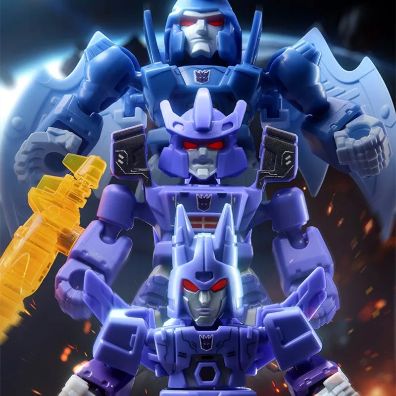 Blokees Transformation Optimus Shockwave Prime Megatron Starscream Bumblebee Anime Figure Robot Assembly Toys Blind Box Gifts