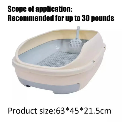 New Semi-closed Grid Drawer Double Cat Litter Pan Easy To Cleaning Extra Large Splash Proof for Pine Litter Pet Products