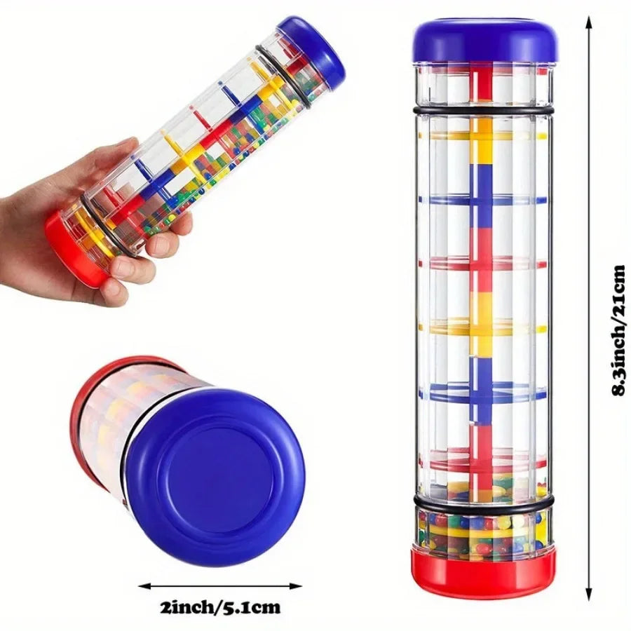 1Pc Rainmaker Musical Toy, Rain Stick Bell Hand Shaking Toy Montessori Sensory Toy Educational Baby Instrument Toy