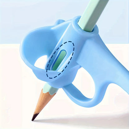 4pcs Grip Pen Corrector Set Writing Corrector Soft Rubber Writing Posture Grip Pen Handwriting Aid Correction Tool