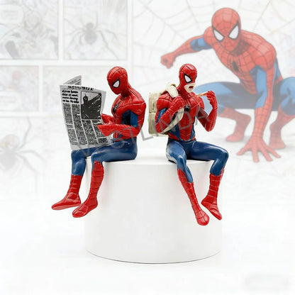 1/4PCS Superhero Spiderman Marvel Model 7-9 cm Action Doll Mini Avengers Toy Collection Ornaments Around Game Christmas Surprise