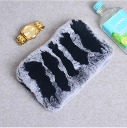 Women Handmade Stretch 100% Real Rabbit Fur Scarf Knit Genuine Rex Rabbit Fur Headbands Girls Natural Rabbit Fur Ring Scarves