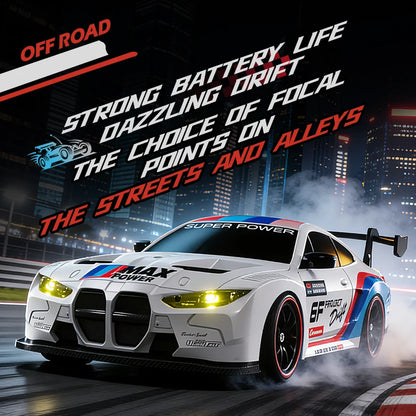 4WD Remote Control Drift Car Full Size 1:24 Mini Remote Control Racing Car Model 2.4G Radio High Speed 4X4 RC Car Vehicle Toy