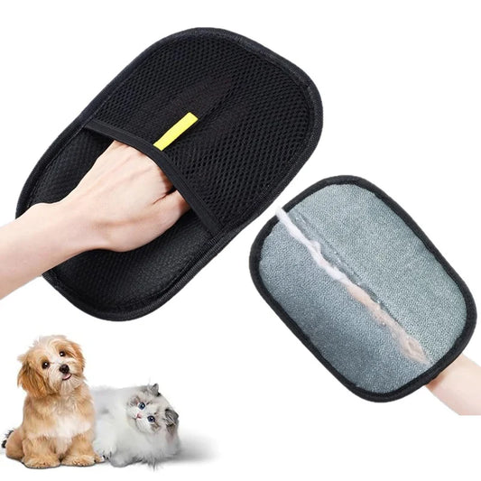 Pet Hair Removal Tool Reusable Static Removal Gloves, Double-Sided Grooming Gloves for Pets, Removes Pet Fur Hair for Carpets
