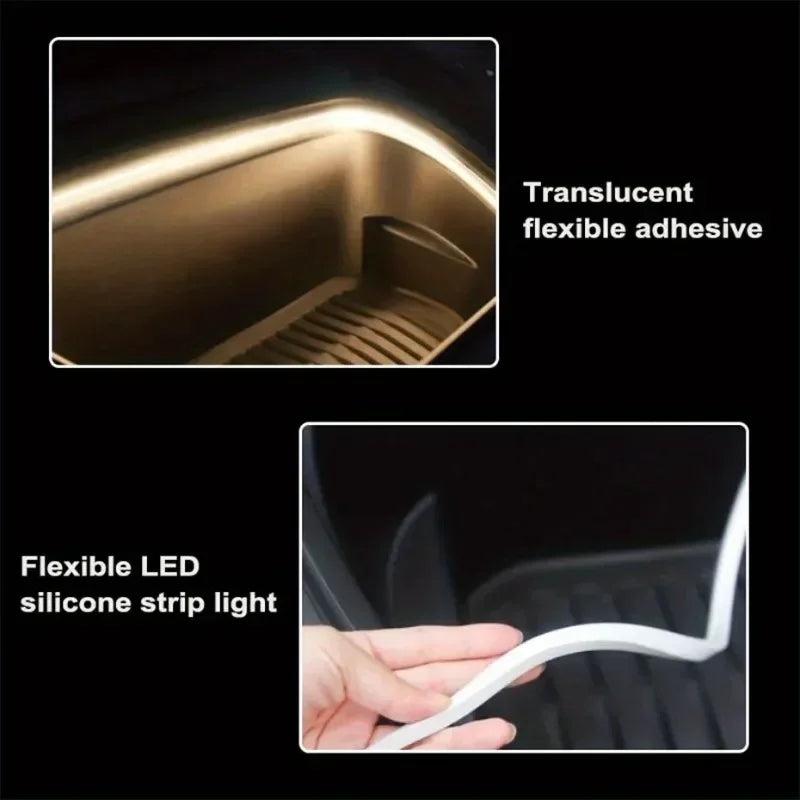 Car High Brightness Trunk Lighting Ambient Light Interior Decoration LED Wiring Free Automatic Sensing Tailgate 2/4M Light Strip