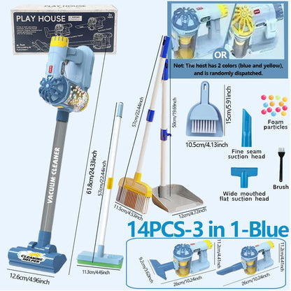 Kids Simulation Electric Vacuum Cleaner Cleaning Set for Toddlers Role Play Housekeeping Educational Toys Girl Boy Gifts