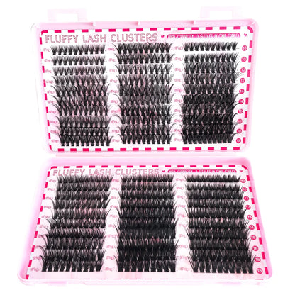 480/800pcs Individul Claster Eyelash Natural&Thick & Fluffy Extension 30D 40D 50D 60D 80D 100D Mix Length DIY Cluster eyelashes