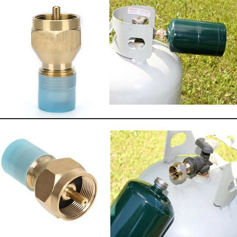 Propane Tank Refill Adapter Gas Cylinder Canister Filler Coupler Brass Accessories, Outdoor Gas Cylinder Adapter, Gas Equipment