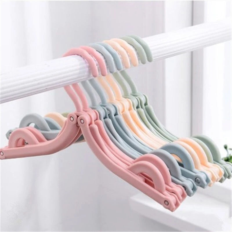5pcs/10pcs Foldableable Portable Clothes Hanger Travel Portable Clothes Hanging Rack Multi-functional Storage Home Business Trip