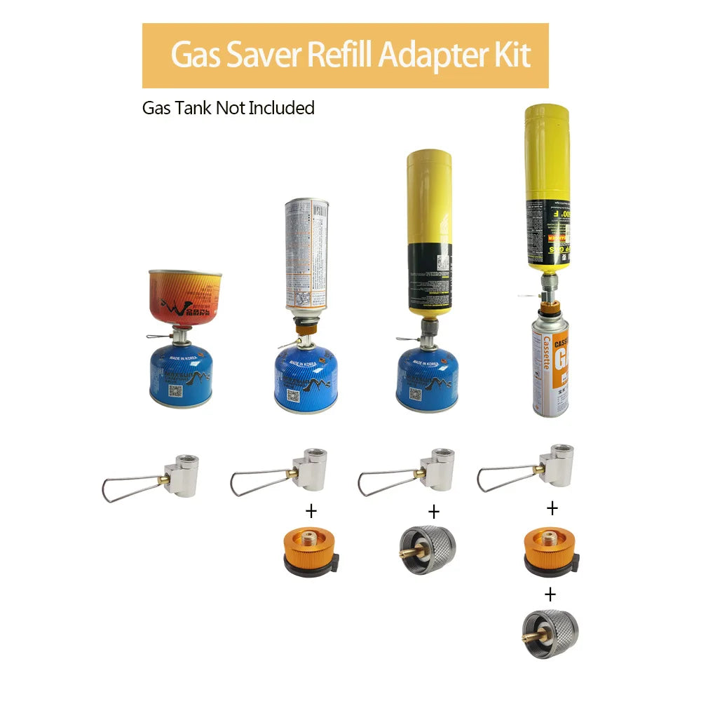 3pcs/set Camping Stove Adapter Butane Canister Adapter Refill Adapter EN417 Lindal Valve Canister Shifter Propane Adapter