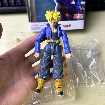 Anime Dragon Ball Z Figures Shf Super Saiyan Trunks Action Figure Collection Model 15cm Future Boy Torankusu Movable Toys Gifts