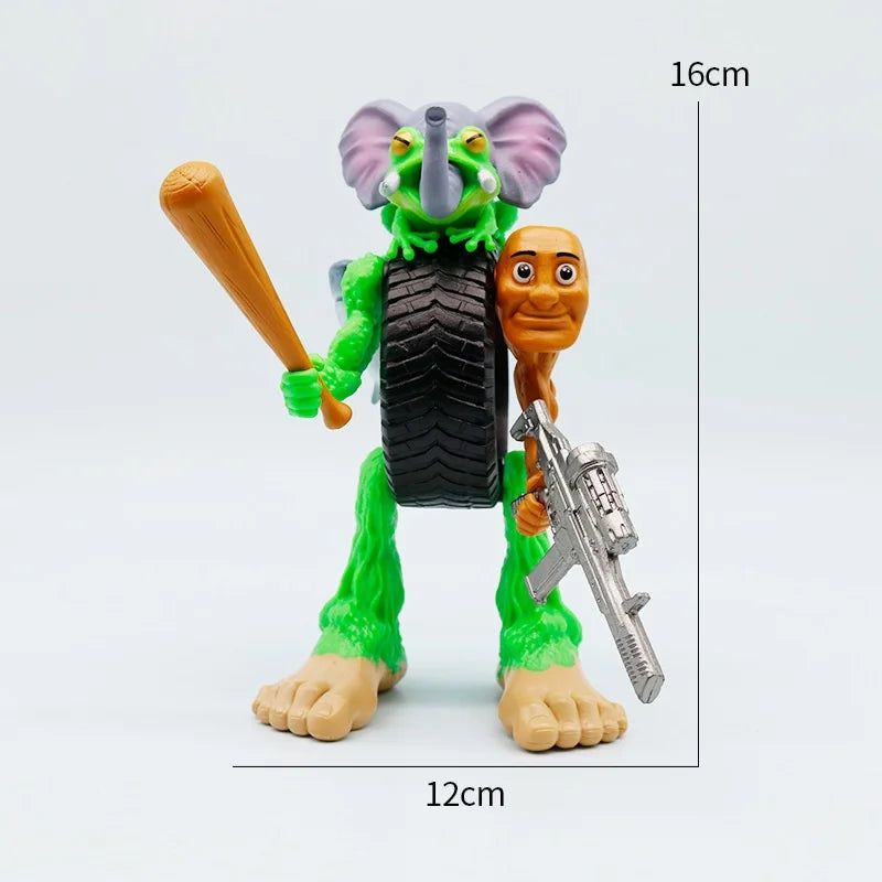 Italian Tung Tung Tung Sahur Figurine Model Tralalero Tralala Brainrot Monster Fusion Edition Anime Action Figure Ornament Toys