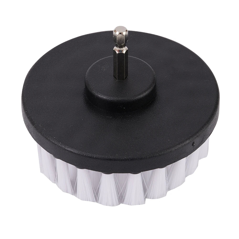 1pc Soft Drill Brush Attachment 4inch For Cleaning Carpet & Leather And Upholstery Glass Car Tires Electric Scrubber Drill