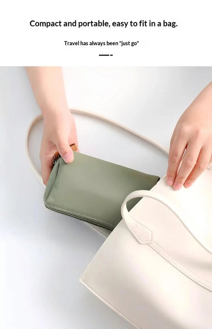 HOMEFISH Women Cosmetic Bag Solid Color Korean Style Makeup Bag Pouch Toiletry Bag Waterproof Makeup Organizer Case Luxury Bag
