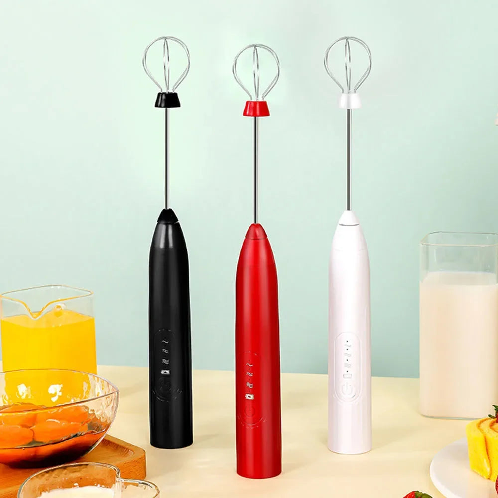 TINSOL  Electric Milk Frother Mini Handheld Wireless Powerful USB Rechargeable Convenience Coffee Milk Whipping Kitchen Whisks
