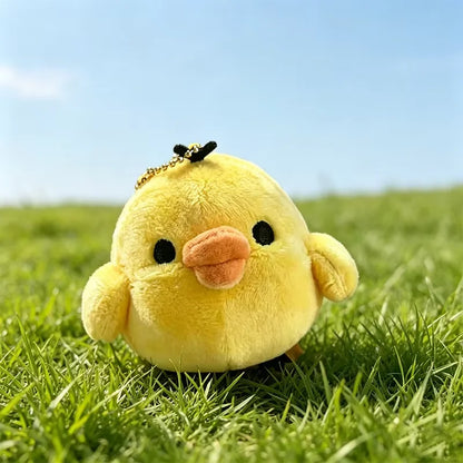 7CM Cute Cartoon Little Yellow Chicken Plushie Soft Animal Chicken Plushie Keychain Backpack Pendant Doll Birthday Gift For Kid