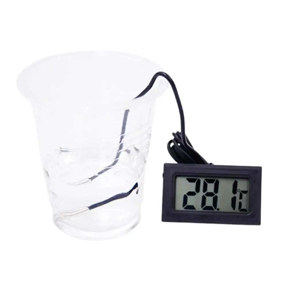 1pc Mini Digital LCD Thermometer With Probe Indoor Convenient Temperature Sensor For Aquarium Fish Tank Home Fridge Thermometer