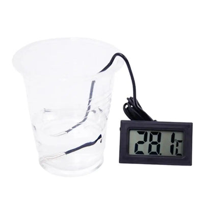 1pc Mini Digital LCD Thermometer With Probe Indoor Convenient Temperature Sensor For Aquarium Fish Tank Home Fridge Thermometer