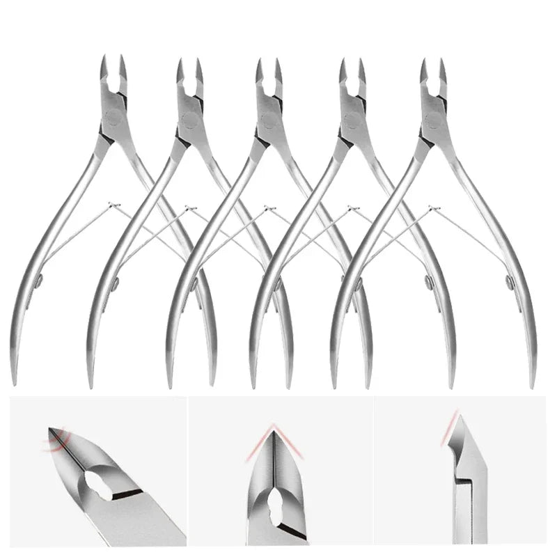 1/5 Pcs Toenail Fingernail Cuticle Nippper Professional Nail Clipper Manicure Cutter Scissoris Stainless Steel  Trimmer Tools