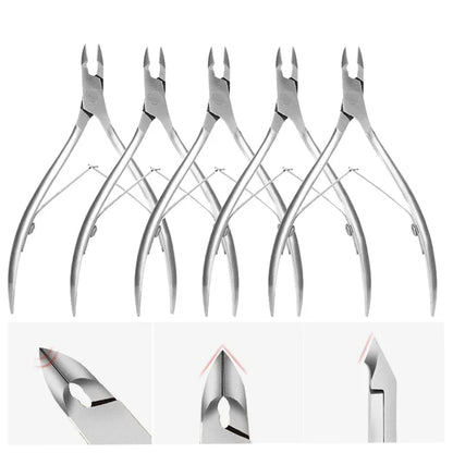 1/5 Pcs Toenail Fingernail Cuticle Nippper Professional Nail Clipper Manicure Cutter Scissoris Stainless Steel  Trimmer Tools