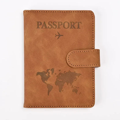 Travel Passport Cover Holder Case PU Leather Men Women Ticket Wallet Protective with Credit Card Holder Protector Cover Case