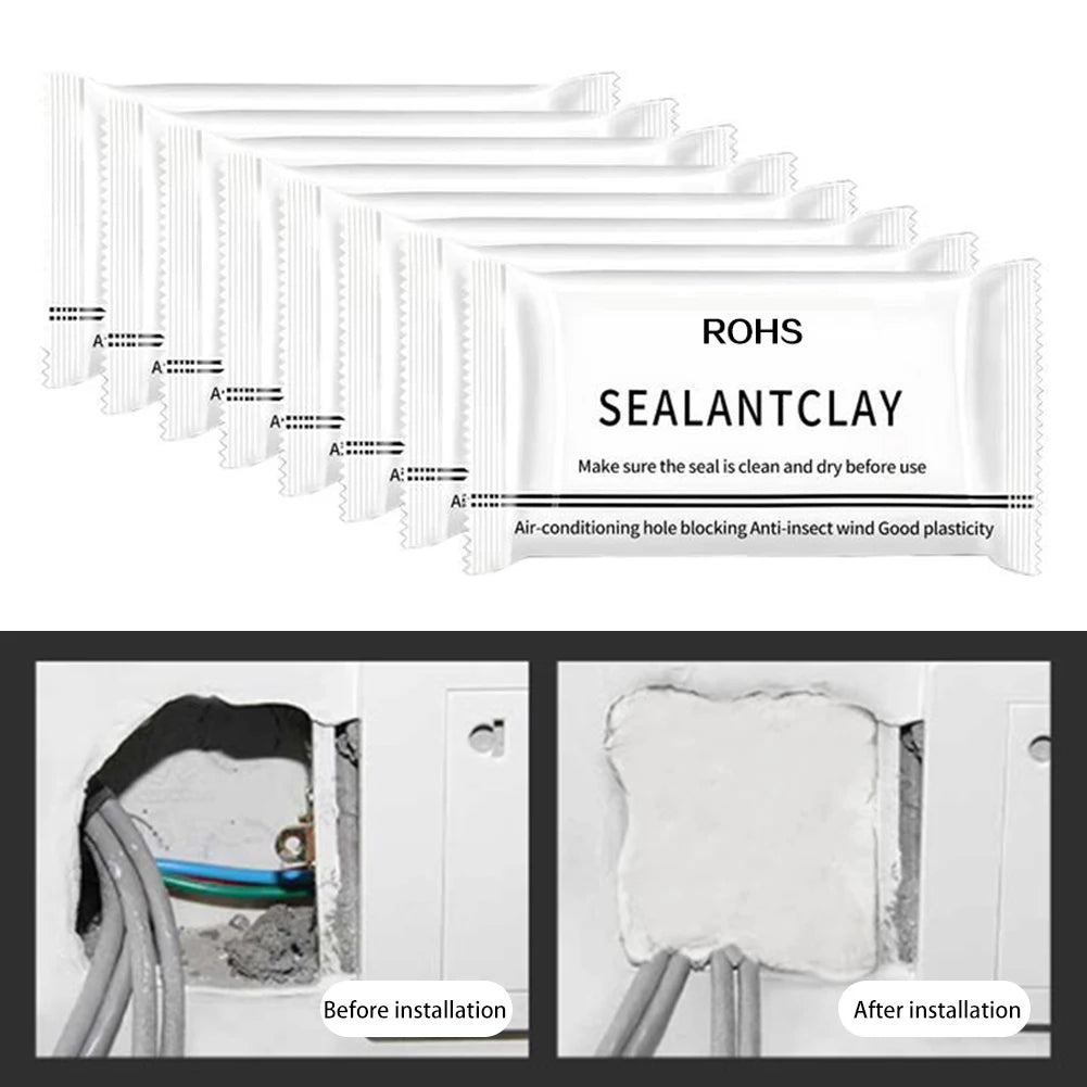 Sealant Clay Stickys Pipe Sealant Mud Airs Conditioning Hole Sealant Clay For Home Hole Blocking Windproof Quick Dry Adhesive